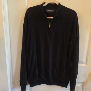 OXFORD‎ GOLF Black Argyle Quarter-Zip Men's Pullover Sweater Size XXL